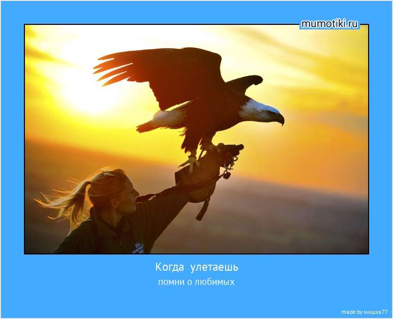 Когда улетаешь помни о любимых #мотиватор