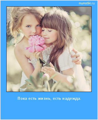 Пока есть жизнь, есть надежда. #мотиватор
