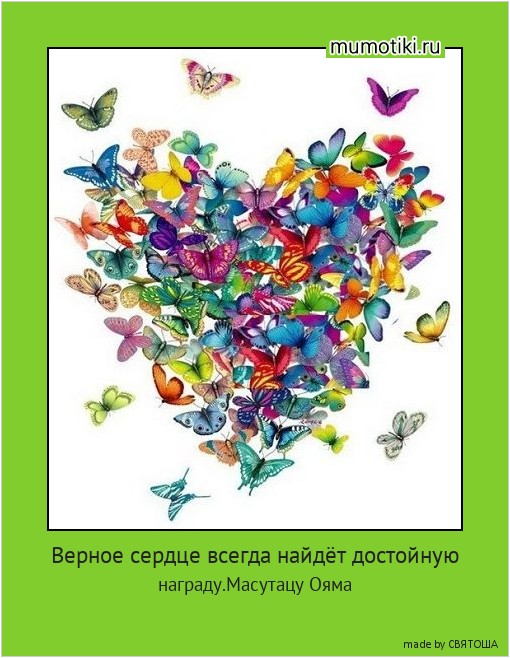 Верное сердце всегда найдёт достойную награду.Масутацу Ояма #мотиватор