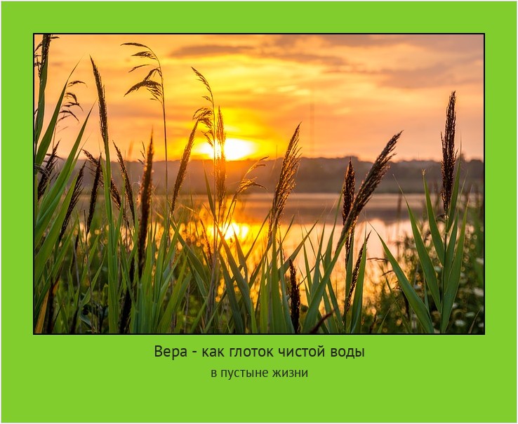 Вера - как глоток чистой воды в пустыне жизни #мотиватор
