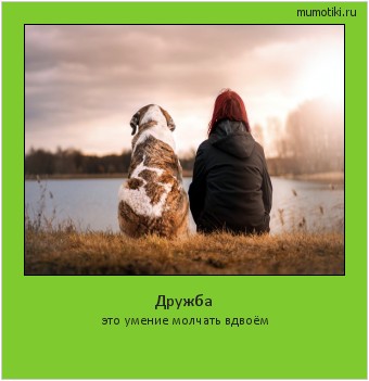 Дружба это умение молчать вдвоём #мотиватор