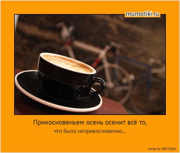 Прикосновеньем осень осенит всё то, что было неприкосновенно... #мотиватор