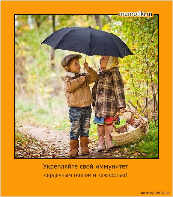 Укрепляйте свой иммунитет сердечным теплом и нежностью! #мотиватор