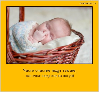 Часто счастье ищут так же, как очки: когда они на носу))) #мотиватор