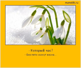 - Который час? - Без пяти минут весна... #мотиватор
