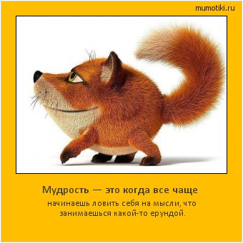 Мудрость — это когда все чаще начинаешь ловить себя на мысли, что занимаешься какой-то ерундой. #мотиватор