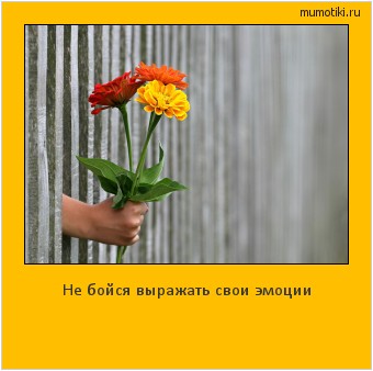 Не бойся выражать свои эмоции #мотиватор