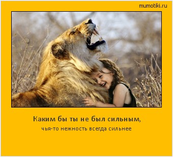Каким бы ты не был сильным, чья-то нежность всегда сильнее #мотиватор